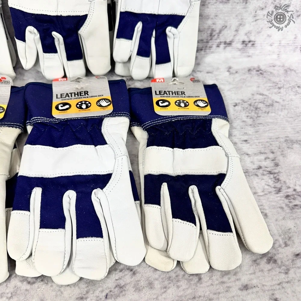 New Lot of 8 Midwest Quality Gloves Ladies‎ Medium Goatskin Leather Work 3378M2